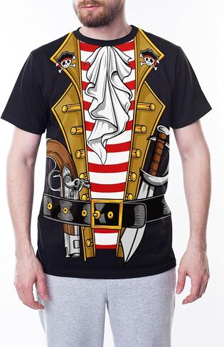 Pirate Costume Novelty Funny Cruise Shirt Unisex Men Women Novelty Pirate T Shirts in Saudi Arabia