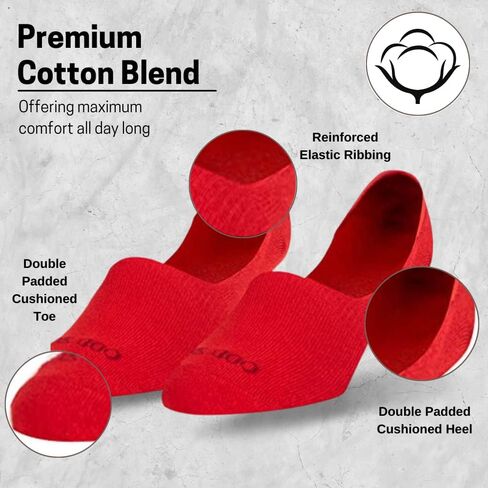 Basix No Show Socks for Men & Women, Low Liner Style, Comfort Fit Cotton Blend in Saudi Arabia