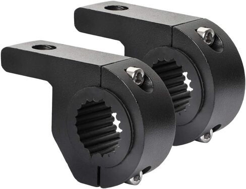 مجموعة أدوات تثبيت بمشبك أفقي من Exzeit مكونة من قطعتين (صغيرة) تناسب 0.75 بوصة و1 بوصة و1.25 بوصة وقضبان الثور وأقفاص السقف للدراجة النارية وشاحنات ATV UTV in Kuwait