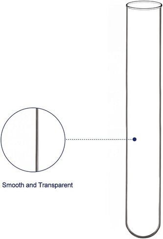 15 Pack Borosilicate Glass Round Bottom Test Tubes, 30 mm OD X 165 mm Length (Pack of 15) in Saudi Arabia
