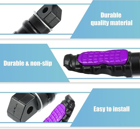 Motoforti 1 Pair Motorcycle Foot Pegs Aluminum Alloy Motorbike Footrests Pedals Universal Accessories Black in Saudi Arabia