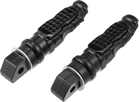 Motoforti 1 Pair Motorcycle Foot Pegs Aluminum Alloy Motorbike Footrests Pedals Universal Accessories Black in Saudi Arabia