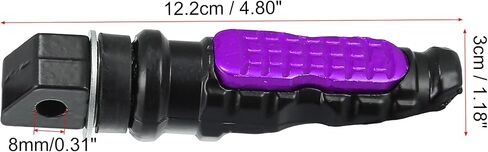 Motoforti 1 Pair Motorcycle Foot Pegs Aluminum Alloy Motorbike Footrests Pedals Universal Accessories Black in Saudi Arabia