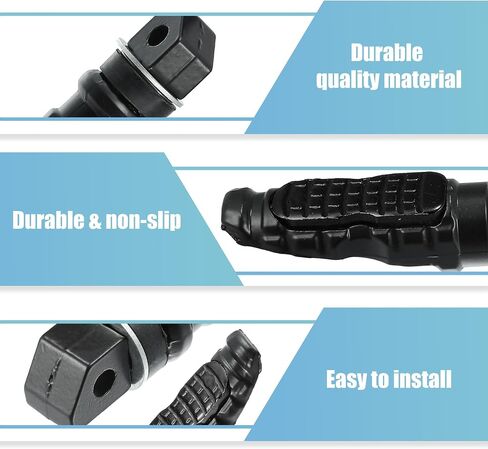 Motoforti 1 Pair Motorcycle Foot Pegs Aluminum Alloy Motorbike Footrests Pedals Universal Accessories Black in Saudi Arabia