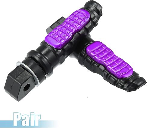 Motoforti 1 Pair Motorcycle Foot Pegs Aluminum Alloy Motorbike Footrests Pedals Universal Accessories Black in Saudi Arabia