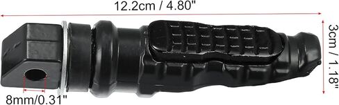 Motoforti 1 Pair Motorcycle Foot Pegs Aluminum Alloy Motorbike Footrests Pedals Universal Accessories Black in Saudi Arabia
