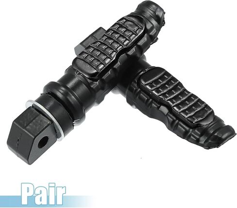 Motoforti 1 Pair Motorcycle Foot Pegs Aluminum Alloy Motorbike Footrests Pedals Universal Accessories Black in Saudi Arabia