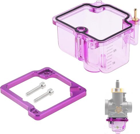 Windance Motorcycle Carburetor Clear Bottom,Purple Transparent Float Bowl Fit for PWK OKO KOSO/KSR EVO / 21mm 24mm 26mm 28mm 30mm 32mm 34mm (Black) in Saudi Arabia