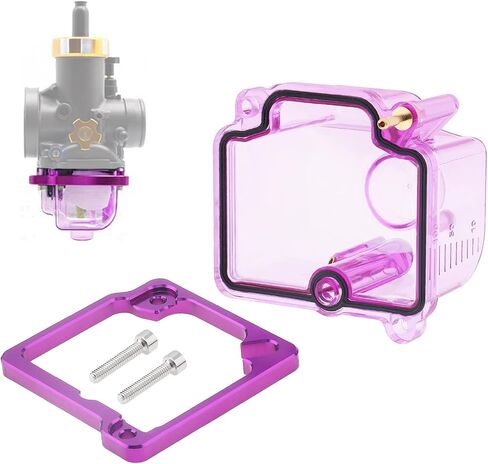 Windance Motorcycle Carburetor Clear Bottom,Purple Transparent Float Bowl Fit for PWK OKO KOSO/KSR EVO / 21mm 24mm 26mm 28mm 30mm 32mm 34mm (Black) in Saudi Arabia