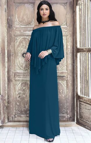 KOH KOH Womens Strapless Shoulderless Flattering Cocktail Gown Maxi Dress in Saudi Arabia