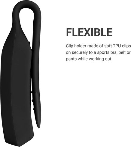 kwmobile 2X Clip Holders Compatible with Fitbit Alta HR/Alta/Ace - Clip-On Holder Replacement Set - Black/White in Saudi Arabia