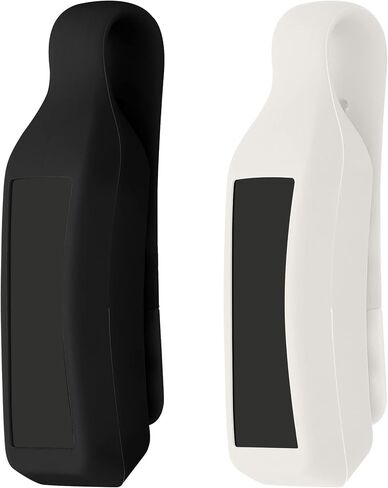 kwmobile 2X Clip Holders Compatible with Fitbit Alta HR/Alta/Ace - Clip-On Holder Replacement Set - Black/White in Saudi Arabia