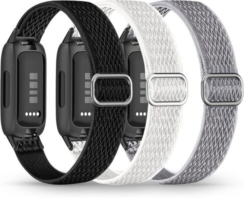 3 قطع من أحزمة النايلون القابلة للتمدد متوافقة مع Fitbit Inspire 3، أشرطة معصم بديلة ناعمة لساعة Fitbit Inspire 3 Tracker الذكية للنساء والرجال in Kuwait