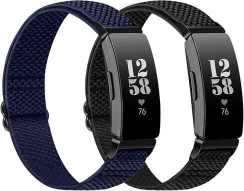 Elastic nylon Band is Compatible with Fitbit Inspire 3/Inspire 2/ Inspire/Inspire HR，Adjustable Stretch Breathable Nylon Sport Loop Replacement Strap for Women Men in Kuwait