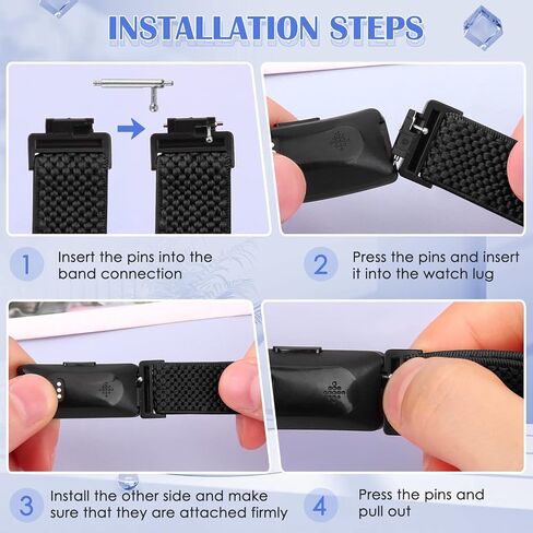 Elastic nylon Band is Compatible with Fitbit Inspire 3/Inspire 2/ Inspire/Inspire HR，Adjustable Stretch Breathable Nylon Sport Loop Replacement Strap for Women Men in Kuwait