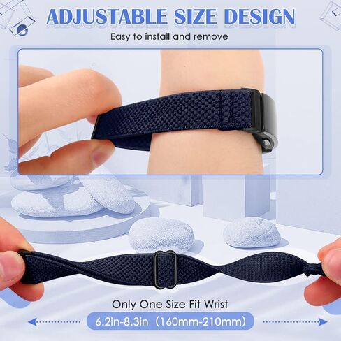 Elastic nylon Band is Compatible with Fitbit Inspire 3/Inspire 2/ Inspire/Inspire HR，Adjustable Stretch Breathable Nylon Sport Loop Replacement Strap for Women Men in Kuwait