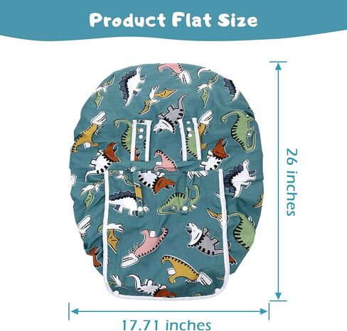 Car Seat Covers for Babies, Amo Nenes Infant Car Seat Warmer, Windproof Infant Carseat Cover, Kick-Proof Carseat Canopy for All Seasons, Shower Gift for Newborn, Fit Most Baby Car Seat (Dinosaur) in Saudi Arabia