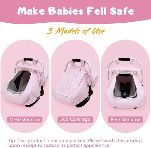 أغطية مقاعد السيارة للأطفال، سخان مقعد السيارة للرضع من آمو نينيس، غطاء مقعد السيارة للرضع مقاوم للرياح، مظلة مقعد السيارة مقاومة للركل لجميع المواسم، هدية استحمام لحديثي الولادة، تناسب معظم مقاعد السيارة للأطفال (ديناصور) in Kuwait