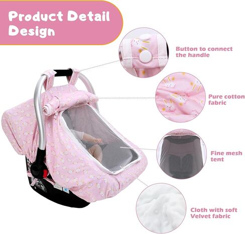 أغطية مقاعد السيارة للأطفال، سخان مقعد السيارة للرضع من آمو نينيس، غطاء مقعد السيارة للرضع مقاوم للرياح، مظلة مقعد السيارة مقاومة للركل لجميع المواسم، هدية استحمام لحديثي الولادة، تناسب معظم مقاعد السيارة للأطفال (ديناصور) in Kuwait