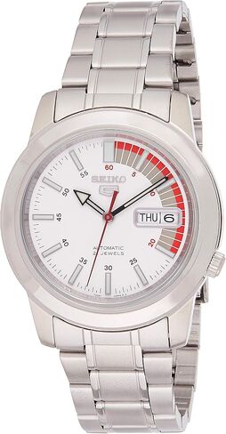 Seiko Men's SNKK25 5 Stainless Steel White Dial Watch in Saudi Arabia