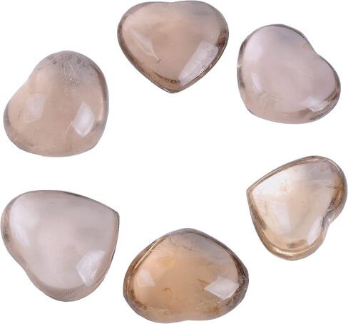 6 قطعة من أحجار اللابرادوريت على شكل قلب، أحجار كريمة كريستالية طبيعية على شكل قلب، أحجار النخيل، بلورات استشفاء in Kuwait