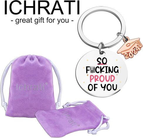So Proud of You Graduation Gifts for Her Class of 2024 Senior High School Students Congratulations Keychain Cool College University Presents for Masters Middle School Graduates in Saudi Arabia