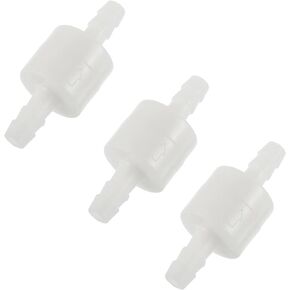 1/4" Plastic One Way Barb Hose Inline Check Valve Non Return For Fuel Oil Water Air(pack of 3pcs)