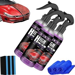 3 in 1 High Protection Quick Car Coating Spray, High Protection 3 in 1 Spray, High Protection Quick Coating Spray for Cars (3PCS)