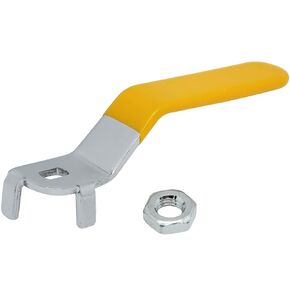 Iron Steel Ball Valve Handle for 1 Inch Ball Valve,Reverse Valve Switch Handle,Ball Valve Handle Accessories(2pcs,Yellow 6x10mm Left Hand)