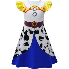 Girls Princess Costume Cowgirls Birthday Party Dress Halloween Cosplay Outfits
