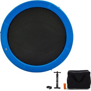 8'x8' Floating Dock, Inflatable Dock,Sunchill Float Ring with 4-inch High-Grade Woven Fabric, Manual Pump for Quick Inflate/Deflate, Fits 4-6, Ideal for Lakes, Pools, Oceans