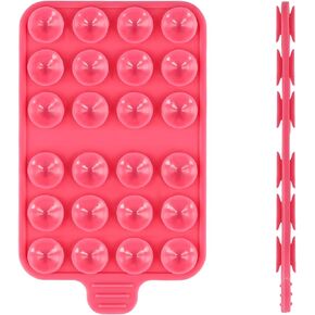 Double-Sided Suction Cup Phone Mount, Silicone Suction Phone Case Adhesive Sticky Phone Grip Hands-Free Phone Grip Silicone Phone Holder for iPhone & Android, Single Pack (Black)