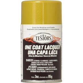 Testors Aerosol Lacquer Paint, 3-Ounce, Inca Gold (TLACQUER-1839)