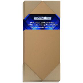 100 Brown Kraft Fiber 80# Cover Paper Sheets - 3" X 5" (3X5 Inches) Photo|Card|Frame Size - Rich Earthy Color with Natural Fibers - 80lb/pound Cardstock - Smooth Finish