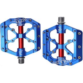 Bike Pedals 3 Bearings Strong Lightweight Aluminum Alloy CNC Machined Non-Slip Bicycle Pedals for Road BMX MTB 9/16"