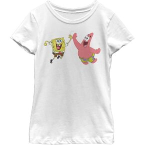 Nickelodeon Squarepants Spongebob and Patrick Girls Short Sleeve Tee Shirt