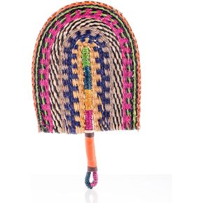 Moiyobpm Boho Wall Decor Handmade Nature Woven Braided Fan Hang Wall Sculpture Bohemian Wall Art Hanging Decor for Living Room Bedroom Home Office Minimalist Decoration(Colorful)