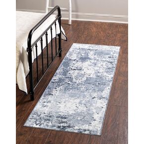 Unique Loom Eos Collection Area Rug - Borealis (5' 3" x 8' Rectangle, Carnation Pink/ Ivory)