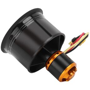 Ducted Fan with Motor, 50mm EDF 12 Blades Ducted Fan with QF2611‑4600KV 3‑4S Brushless Motor for RC Airplane(CW)