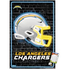 Trends International NFL Los Angeles Chargers - Neon Helmet 23 Wall Poster
