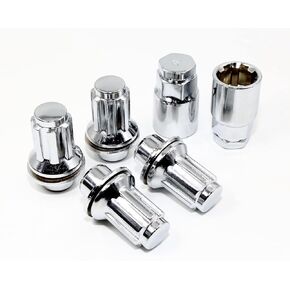 Set of 4 14x1.5 Veritek OEM Style Factory Replacement Chrome Lug Nut Wheel Locks w/ 2 Keys for Toyota Sequoia Landcruiser Tundra Lexus LX