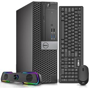 Dell OptiPlex 5050 Desktop Computers PC i7-6700 3.4GHz, 32GB Ram 1TB M.2 NVMe SSD+2TB HDD, AX200 Built-in WiFi 6, Bluetooth 5.2 HDMI, Dual Monitor Support, RBG Speaker, Refurbished Computer(Renewed)