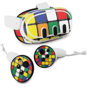 MightySkins Skin Compatible with Meta Quest 3 - Puzzle Cube | Protective, Durable, and Unique Vinyl Decal wrap Cover | Easy to Apply, Remove, and Change Styles