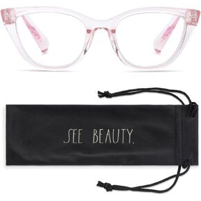 Rae Dunn "BELLA Blue Light Blocking Reading Glasses w/SEE BEAUTY Signature Font