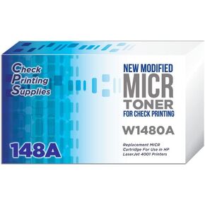 Brand W1480A OEM New Modified MICR Toner Cartridge for Check Printing for use in HP Laserjet Pro 4001 Printers - 148A MICR