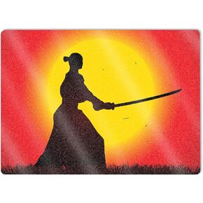 MightySkins Glossy Glitter Skin Compatible with Microsoft Surface Laptop 5 15" Full Wrap Kit - Sunset Samurai | Protective, Durable High-Gloss Glitter Finish | Easy to Apply | Made in The USA