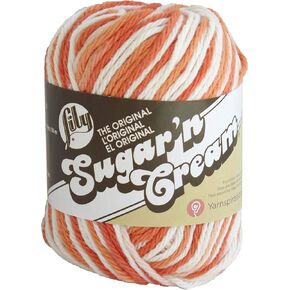 Lily Sugar'n Cream Yarn, 2 oz, Poppy Ombre
