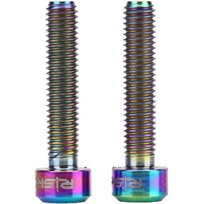Keenso Bike Brake Lever Screws, 2pcs M5x25 mm Alloy Bike Brake Screws for Mountain, Cycling Brake Bolts Accessories