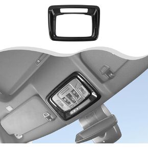 Front Roof Reading Light Cover Fit for 2019-2024 Chevy Silverado & for GMC Sierra,Front Roof Top Reading Light Panel Cover (Carbon Fiber)