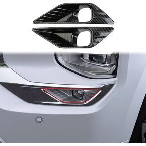 Carbon Fiber Front Fog Light Lamp Cover Molding Trims Accessories for Mitsubishi Outlander 2022+